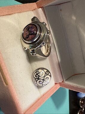 Kameleon Brand 925 Silver Ring Sz 6 Purple Dazzle Insert NWOT 53A